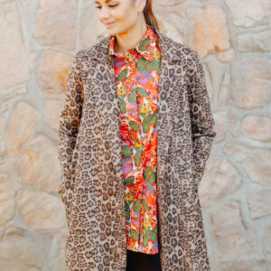 Sueded Car Coat - Animal