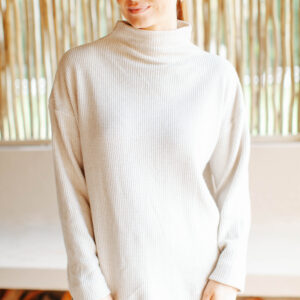 Jules Knit - Fashioned Cashmere - Bone Melange
