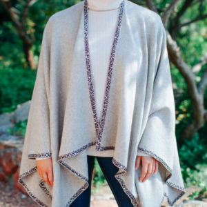 Knitted Wrap with Silver Lurex - Various Colours